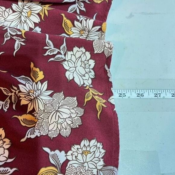 C&C California Floral‎ Blouse Medium Fall Autumn Colors Flowy Loose Bohemian - Picture 9 of 9